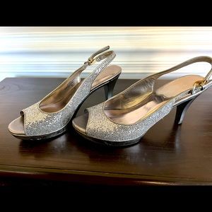 Nine West Silver heels.